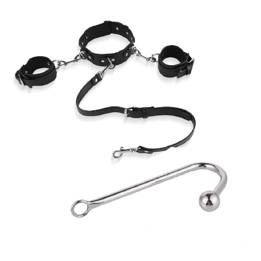 and with Anal 5334 Beaded Elegant Collar Cuffs Hook 1008